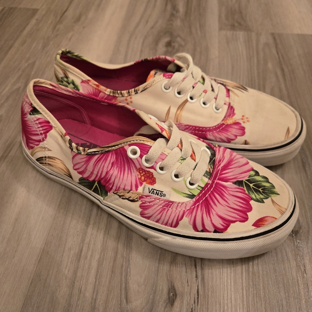Hawaiian Floral Vans Authentic